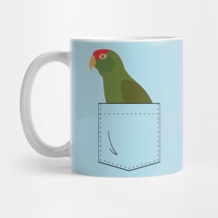 Cherry Head Conure Parrot In Your Front Pocket Mug